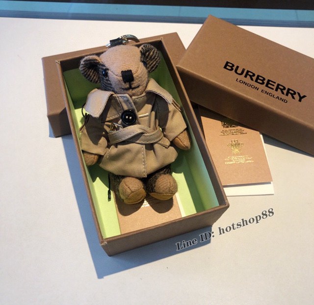 BURBERRY專櫃新款代工廠小熊掛件 巴寶莉風衣熊泰迪熊鑰匙扣掛件 mmyj2700